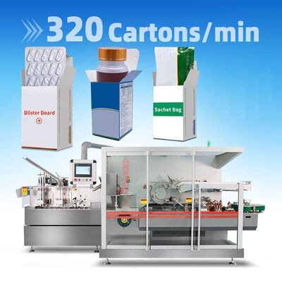 Buon prezzo High Speed Automatic Cartoner Packaging Machine Capsule Tablet Cartoning Packing Machine for Blister Bottle Sachet Tube in linea