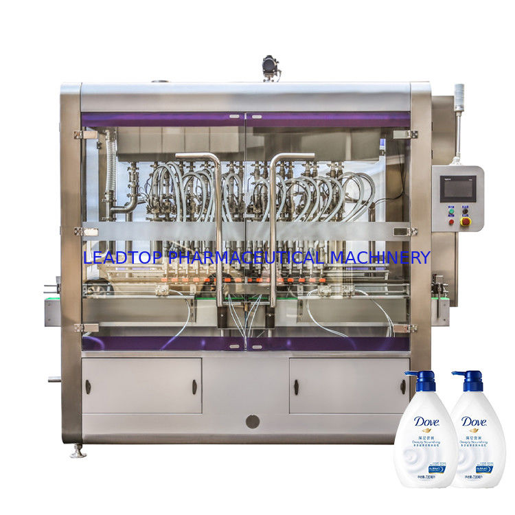 Macchina di riempimento rotativa di bottiglie liquide con 16 ugelli di riempimento 50-5000ml gamma 8 kW alimentazione