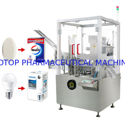 Buon prezzo Sapone di barra della lampadina del piccolo prodotto della macchina imballatrice automatica del contenitore di cartone del carico verticale in linea