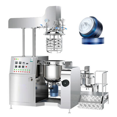 Buon prezzo Macchina emulsionante omogeneizzatrice sottovuoto per sollevamento di alta qualità per la produzione di lozioni per il corpo cosmetiche e rossetti in linea