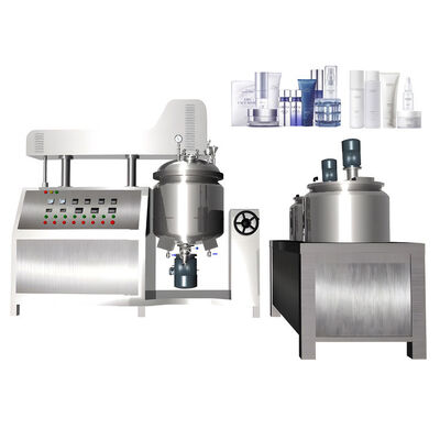 Buon prezzo 100L-300L Circolazione esteriore Cosmetica crema di lentiggini PLC miscelatore a vuoto emulsionatore macchina in linea