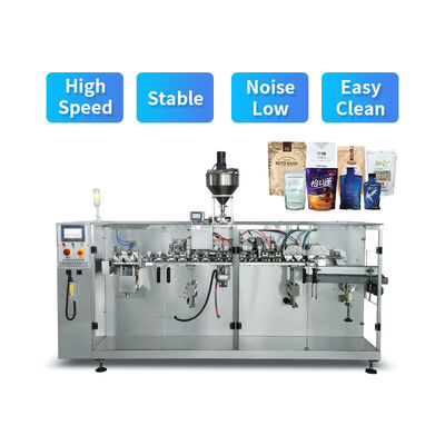 Buon prezzo Fully Automatic High Speed Three Servo Food Beverage Chemical Pouch Filling Horizontal multifunctional packaging machine in linea